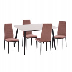 ΣΕΤ ΤΡΑΠΕΖΑΡΙΑΣ 5ΤΜΧ RAVEN HM21264.01 ΚΕΡΑΜΙΚΟ TOP ΛΕΥΚΟ ΜΑΡΜΑΡΟ--ΒΕΛΟΥΔΟ ΣΑΠΙΟ ΜΗΛΟ