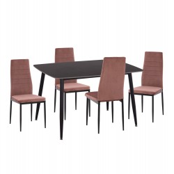ΣΕΤ ΤΡΑΠΕΖΑΡΙΑΣ 5ΤΜΧ RAVEN HM21264.02 ΚΕΡΑΜΙΚΟ TOP ΜΑΥΡΟ ΜΑΡΜΑΡΟ--ΒΕΛΟΥΔΟ ΣΑΠΙΟ ΜΗΛΟ
