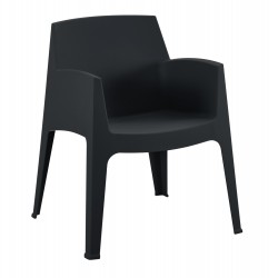 ΠΟΛΥΘΡΟΝΑ ΠΟΛΥΠΡΟΠΥΛΕΝΙΟΥ SLEEK HM6370.02 ΜΑΥΡΗ 68x63x82,5Υεκ.