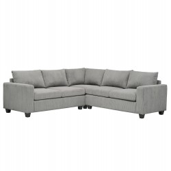 ΓΩΝΙΑΚΟΣ ΚΑΝΑΠΕΣ CALDER HM3286.01 ΓΚΡΙ ΥΦΑΣΜΑ 254x254x90x91Υεκ.