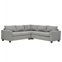 ΓΩΝΙΑΚΟΣ ΚΑΝΑΠΕΣ CALDER HM3286.01 ΓΚΡΙ ΥΦΑΣΜΑ 254x254x90x91Υεκ.