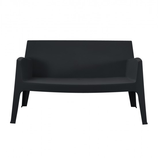 ΚΑΝΑΠΕΣ 2-ΘΕΣΙΟΣ ΠΟΛΥΠΡΟΠΥΛΕΝΙΟΥ SLEEK HM6366.02 ΧΡΩΜΑ ΜΑΥΡΟ 133x68x73Υεκ.