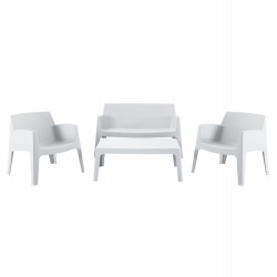 ΣΕΤ ΣΑΛΟΝΙ ΕΞ.ΧΩΡΟΥ 4ΤΜΧ SLEEK HM21268.01 ΛΕΥΚΟ ΠΟΛΥΠΡΟΠΥΛΕΝΙΟ