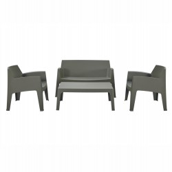 ΣΕΤ ΣΑΛΟΝΙ ΕΞ.ΧΩΡΟΥ 4ΤΜΧ SLEEK HM21268.05 DARK OLIVE GREEN ΠΟΛΥΠΡΟΠΥΛΕΝΙΟ