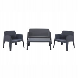 ΣΕΤ ΣΑΛΟΝΙ ΕΞ.ΧΩΡΟΥ 4ΤΜΧ SLEEK HM21268.10 ΓΚΡΙ ΠΟΛΥΠΡΟΠΥΛΕΝΙΟ
