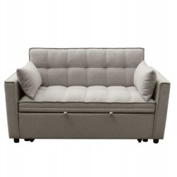 ΚΑΝΑΠΕΣ ΚΡΕΒΑΤΙ 2-ΘΕΣΙΟΣ BORG HM3289.03 ΜΠΕΖ ΥΦΑΣΜΑ 140x100x80Υεκ