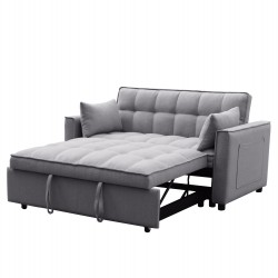 ΚΑΝΑΠΕΣ ΚΡΕΒΑΤΙ 2-ΘΕΣΙΟΣ BORG HM3289.01 ΓΚΡΙ ΥΦΑΣΜΑ 140x100x80Υεκ