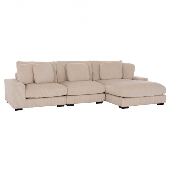 ΚΑΝΑΠΕΣ ΔΕΞΙΑ ΓΩΝΙΑ CRANFIELD HM3287.02R ΜΠΕΖ ΡΙΓΕ ΥΦΑΣΜΑ 315x167(γωνία)x67Υεκ.