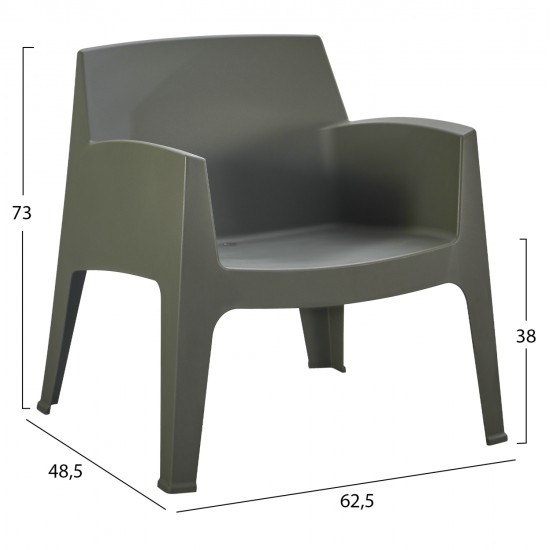 ΠΟΛΥΘΡΟΝΑ ΠΟΛΥΠΡΟΠΥΛΕΝΙΟΥ LOUNGE SLEEK HM6365.05 DARK OLIVE GREEN 62,5x48,5x73Υεκ. ΠΟΛΥΘΡΟΝΑ ΠΟΛΥΠΡΟΠΥΛΕΝΙΟΥ LOUNGE SLEEK HM6365.05 DARK OLIVE GREEN 62,5x48,5x73Υεκ.