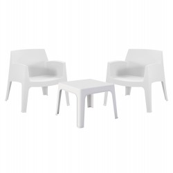 ΣΕΤ LOUNGE 3ΤΜΧ SLEEK HM21274.01 ΛΕΥΚΟ ΠΟΛΥΠΡΟΠΥΛΕΝΙΟ