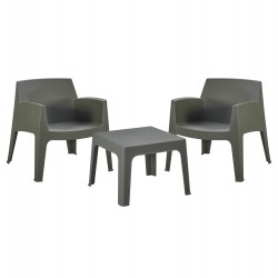 ΣΕΤ LOUNGE 3ΤΜΧ SLEEK HM21274.05 DARK OLIVE GREEN ΠΟΛΥΠΡΟΠΥΛΕΝΙΟ