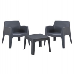 ΣΕΤ LOUNGE 3ΤΜΧ SLEEK HM21274.10 ΓΚΡΙ ΠΟΛΥΠΡΟΠΥΛΕΝΙΟ