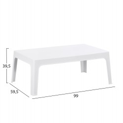 ΣΕΤ LOUNGE 4ΤΜΧ SLEEK HM21275.01 ΛΕΥΚΟ ΠΟΛΥΠΡΟΠΥΛΕΝΙΟ