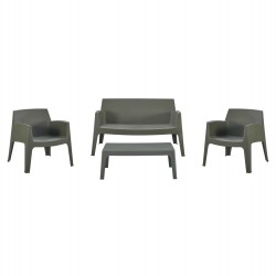 ΣΕΤ LOUNGE 4ΤΜΧ SLEEK HM21275.05 DARK OLIVE GREEN ΠΟΛΥΠΡΟΠΥΛΕΝΙΟ