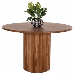 ΤΡΑΠΕΖΙ ΤΡΑΠΕΖΑΡΙΑΣ ΣΤΡΟΓΓΥΛΟ RODER HM9896 ΞΥΛΟ ΤΕΑΚ- 3εκ. πάχος επιφ.- Φ130x79,5Υεκ