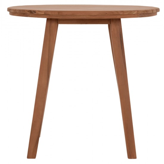 TΡΑΠΕΖΙ ΤΡΑΠΕΖΑΡΙΑΣ ΣΤΡΟΓΓΥΛΟ DANTE HM6379 ΞΥΛΟ TEAK Φ80x75Υεκ.