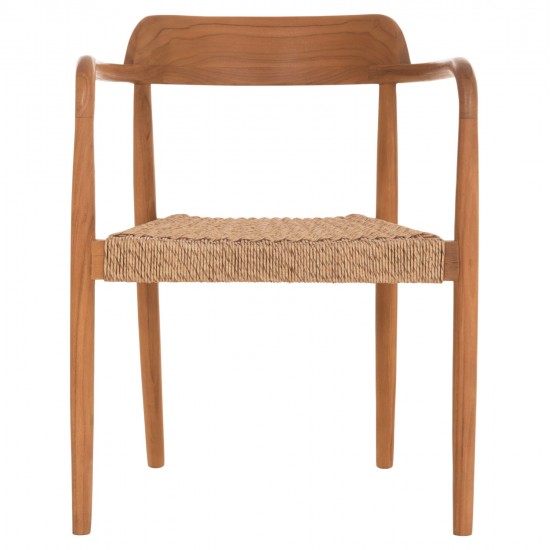 ΠΟΛΥΘΡΟΝΑ ΤΡΑΠΕΖΑΡΙΑΣ ROBBY HM18350 ΞΥΛΟ TEAK & ΣΧΟΙΝΙ VIRO ΦΥΣΙΚΟ 55x50x71Υεκ.