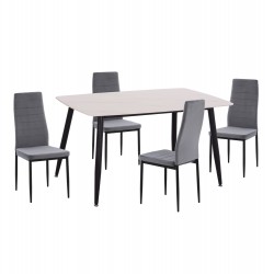 ΣΕΤ ΤΡΑΠΕΖΑΡΙΑΣ 5ΤΜΧ RAVEN HM21071.03 ΚΕΡΑΜΙΚΟ TOP ΛΕΥΚΟ ΜΑΡΜΑΡΟ--ΒΕΛΟΥΔΟ ΓΚΡΙ