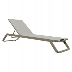 ΞΑΠΛΩΣΤΡΑ ΑΛΟΥΜΙΝΙΟΥ MARIMAR HM6562.03 ΣΚΕΛΕΤΟΣ TAUPE & TEXTILENE ΜΠΕΖ 220x67.5x31.5Υεκ