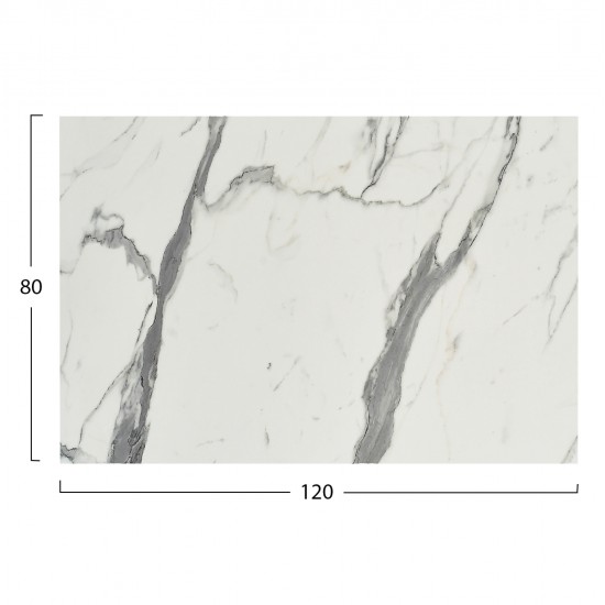 ΕΠΙΦΑΝΕΙΑ ΤΡΑΠΕΖΙΟΥ HPL ΟΡΘΟΓΩΝΙΑ HM5840.31 WHITE MARBLE 120x80εκ.