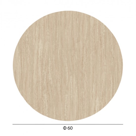 ΕΠΙΦΑΝΕΙΑ ΤΡΑΠΕΖΙΟΥ HPL ΣΤΡΟΓΓΥΛΗ HM5841.35 TRAVERTINE Φ60εκ.