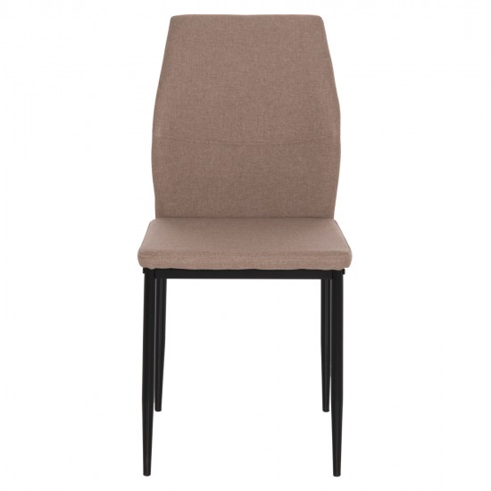 ΚΑΡΕΚΛΑ ΤΡΑΠΕΖΑΡΙΑΣ DIAZ HM18346.04 ΜΠΕΖ ΥΦΑΣΜΑ-ΜΕΤΑΛΛΙΚΑ ΠΟΔΙΑ ΜΑΥΡΑ 43x52x87Υεκ.