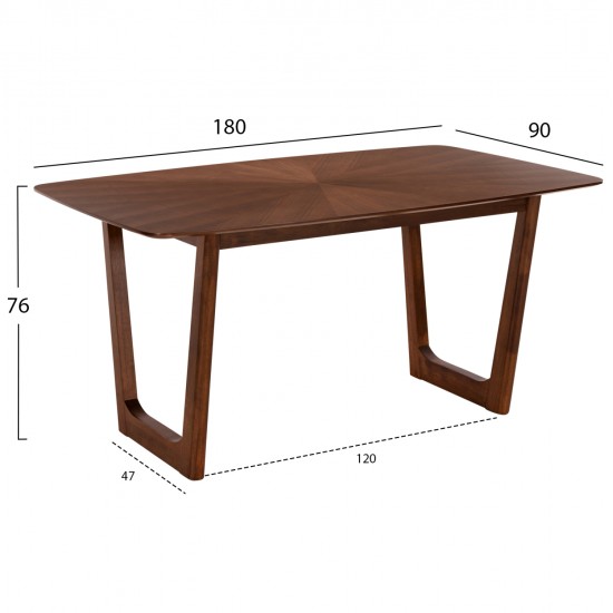 ΣΕΤ ΤΡΑΠΕΖΑΡΙΑΣ 7ΤΜΧ ABAI HM21338.02 ΤΡΑΠΕΖΙ ΑΠΟ MDF--ΚΑΡΕΚΛΕΣ ΜΕ ΜΠΟΥΚΛΕ ΥΦΑΣΜΑ