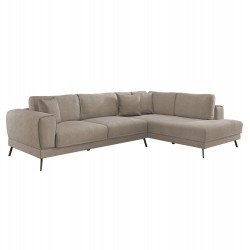 ΚΑΝΑΠΕΣ ΚΡΕΒΑΤΙ ΔΕΞΙΑ ΓΩΝΙΑ ZENORA HM3337.03R ΜΠΕΖ ΥΦΑΣΜΑ 303x214x80Υεκ