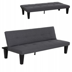 ΚΑΝΑΠΕΣ ΚΡΕΒΑΤΙ 3-ΘΕΣΙΟΣ KORO HM3304.01 ΓΚΡΙ PU ΔΕΡΜΑ 165x75x64Υεκ