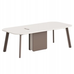 ΓΡΑΦΕΙΟ ΣΥΝΕΡΓΑΣΙΑΣ NEWLINE HM18278 ΜΕΛΑΜΙΝΗ ΕΚΡΟΥ-ΠΟΔΙΑ ΑΛΟΥΜΙΝΙΟΥ 240x110x75Υεκ