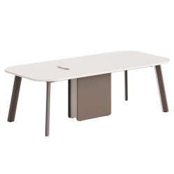 ΓΡΑΦΕΙΟ ΣΥΝΕΡΓΑΣΙΑΣ NEWLINE HM18278 ΜΕΛΑΜΙΝΗ ΚΡΕΜ-ΠΟΔΙΑ ΑΛΟΥΜΙΝΙΟΥ 240x110x75Υεκ