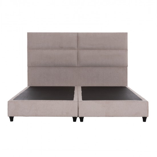 ΚΡΕΒΑΤΙ ΥΠΕΡΔΙΠΛΟ MILO ΑΠΟ ΜΠΕΖ ΥΦΑΣΜΑ HM628.32 ΓΙΑ ΣΤΡΩΜΑ 180x200 εκ.