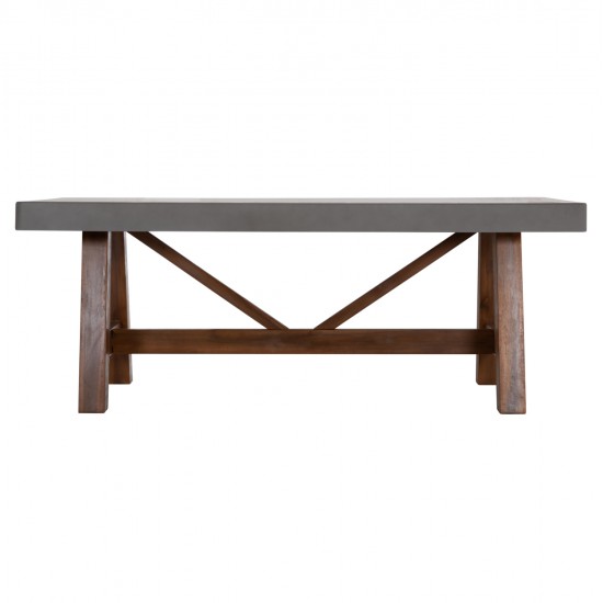 ΤΡΑΠΕΖΙ ΤΡΑΠΕΖΑΡΙΑΣ MAEVE HM6575.01 ΓΚΡΙ FIBER CEMENT--ΞΥΛΟ ΑΚΑΚΙΑΣ 200x100x75Υεκ