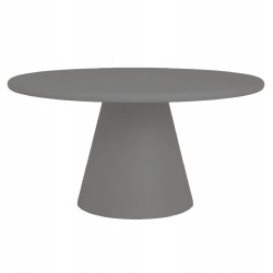 ΤΡΑΠΕΖΙ ΤΡΑΠΕΖΑΡΙΑΣ ΣΤΡΟΓΓΥΛΟ RAIKO HM6573.01 ΓΚΡΙ FIBER CEMENT Φ130x75Υεκ