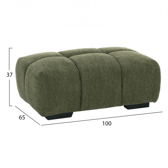 ΤΑΜΠΟΥΡΕ ΥΠΟΠΟΔΙΟ COVEN HM3342.04 ΠΡΑΣΙΝΟ ΥΦΑΣΜΑ 100x65x37Υεκ.