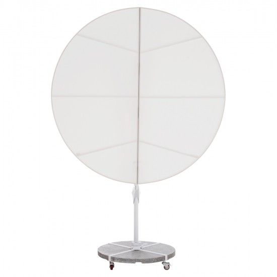 ΟΜΠΡΕΛΑ ΜΕ ΒΑΣΗ ΣΕΙΡΑ CANNOPY HM21285.02 ΑΛΟΥΜΙΝΙΟ & ΓΡΑΝΙΤΗΣ-ΛΕΥΚΟ ΧΡΩΜΑ Φ2,2μ