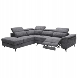 ΚΑΝΑΠΕΣ ΑΡΙΣΤΕΡΗ ΓΩΝΙΑ-ΑΝΑΚΛΙΣΗ & ΑΠΟΘ.ΧΩΡΟΣ-RESTRO HM3339.01L ΓΚΡΙ ΥΦΑΣΜΑ 284x224x76Υεκ