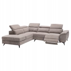 ΚΑΝΑΠΕΣ ΑΡΙΣΤΕΡΗ ΓΩΝΙΑ-ΑΝΑΚΛΙΣΗ & ΑΠΟΘ.ΧΩΡΟΣ-RESTRO HM3339.02L ΜΠΕΖ ΥΦΑΣΜΑ 290x220x80Υεκ