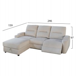 ΚΑΝΑΠΕΣ ΑΡΙΣΤΕΡΗ ΓΩΝΙΑ SYNTHIA HM3308.01L ΑΝΑΚΛΙΣΗ & ΑΠΟΘ.ΧΩΡΟΣ--ΜΠΕΖ 245x170x98Υεκ