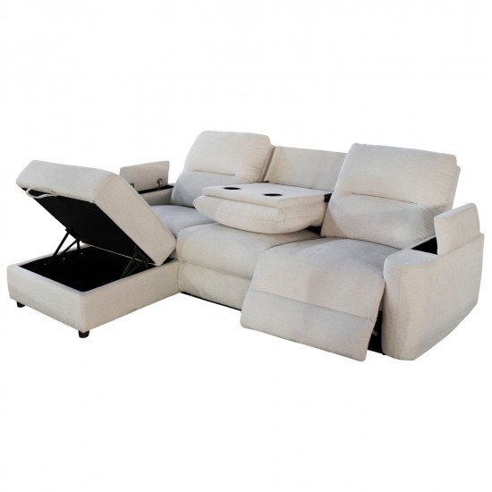 ΚΑΝΑΠΕΣ ΑΡΙΣΤΕΡΗ ΓΩΝΙΑ SYNTHIA HM3308.01L ΑΝΑΚΛΙΣΗ & ΑΠΟΘ.ΧΩΡΟΣ--ΜΠΕΖ 245x170x98Υεκ