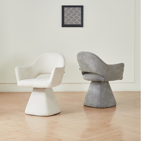 ΠΟΛΥΘΡΟΝΑ ΤΡΑΠΕΖΑΡΙΑΣ ΠΕΡΙΣΤΡΕΦΟΜΕΝΗ SIMA HM18360.02 ΕΚΡΟΥ ΥΦΑΣΜΑ 64x61x84,5Υεκ