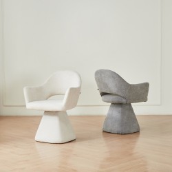 ΠΟΛΥΘΡΟΝΑ ΤΡΑΠΕΖΑΡΙΑΣ ΠΕΡΙΣΤΡΕΦΟΜΕΝΗ SIMA HM18360.01 ΓΚΡΙ ΥΦΑΣΜΑ 64x61x84,5Υεκ