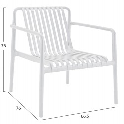 ΠΟΛΥΘΡΟΝΑ LOUNGE ΕΞΩΤ.ΧΩΡΟΥ MALEN HM6626.01 ΛΕΥΚΟ ΠΟΛΥΠΡΟΠΥΛΕΝΙΟ 67x75x75Υεκ