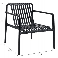 ΠΟΛΥΘΡΟΝΑ LOUNGE ΕΞΩΤ.ΧΩΡΟΥ MALEN HM6626.02 ΜΑΥΡΟ ΠΟΛΥΠΡΟΠΥΛΕΝΙΟ 67x75x75Υεκ