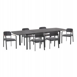 ΣΕΤ ΤΡΑΠΕΖΑΡΙΑΣ ΕΞ.ΧΩΡΟΥ 6 ΘΕΣΕΩΝ ELARA HM10726.01 ΓΚΡΙ ΑΛΟΥΜΙΝΙΟ-ΕΠΕΚΤΕΙΝΟΜΕΝΟ ΤΡΑΠΕΖΙ