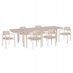 ΣΕΤ ΤΡΑΠΕΖΑΡΙΑΣ ΕΞ.ΧΩΡΟΥ 6 ΘΕΣΕΩΝ ELARA HM10726.05 ΜΠΕΖ ΑΛΟΥΜΙΝΙΟ-ΕΠΕΚΤΕΙΝΟΜΕΝΟ ΤΡΑΠΕΖΙ