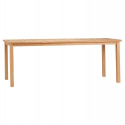 ΤΡΑΠΕΖΙ ΟΡΘΟΓΩΝΙΟ FINTO HM6616 ΞΥΛΟ TEAK--ΦΥΣΙΚΟ 200x100x75Υεκ.