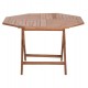 ΤΡΑΠΕΖΙ ΠΟΛΥΓΩΝΟ ΠΤΥΣΣΟΜΕΝΟ KARLIN HM6618 ΞΥΛΟ TEAK ΣΕ ΦΥΣΙΚΟ ΧΡΩΜΑ 120x120x75Yεκ.