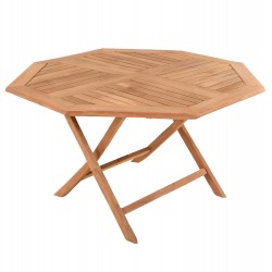 ΤΡΑΠΕΖΙ ΠΟΛΥΓΩΝΟ ΠΤΥΣΣΟΜΕΝΟ KARLIN HM6618 ΞΥΛΟ TEAK ΣΕ ΦΥΣΙΚΟ ΧΡΩΜΑ 120x120x75Yεκ.