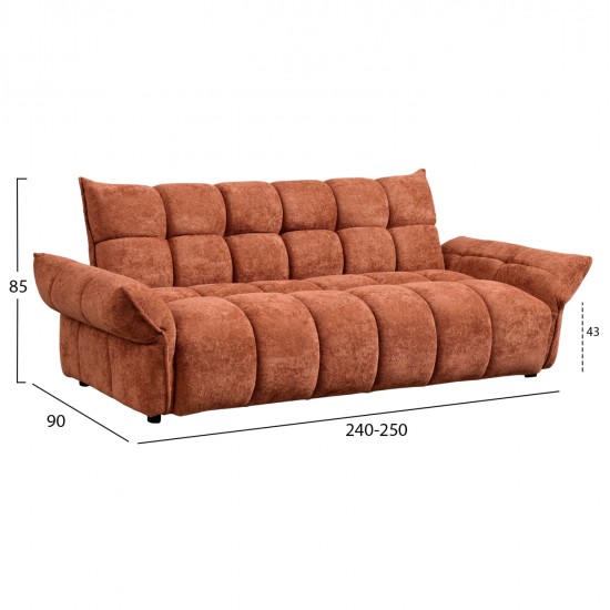 ΚΑΝΑΠΕΣ ΚΡΕΒΑΤΙ MELU HM3314.04 ΤΕΡΑΚΟΤΑ ΥΦΑΣΜΑ--ΚΑΘΙΣΜΑ POCKET SPRINGS 240-250x90x85Υεκ